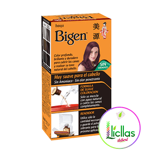  Tinte Bigen 96 Permanente Polvo 6g Sin Amoniaco Cubre Canas Borgoña