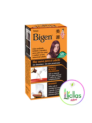  Tinte Bigen 96 Permanente Polvo 6g Sin Amoniaco Cubre Canas Borgoña