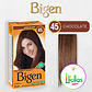 Kit Tinte Bigen  Tinte Para Cabello Tono 45 Chocolate Para Cabello - Miniatura 4