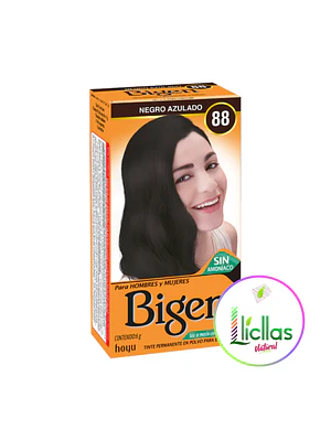 Bigen 88 Negro Azulado X 6g Tinte Para Cabello Cejas Barba