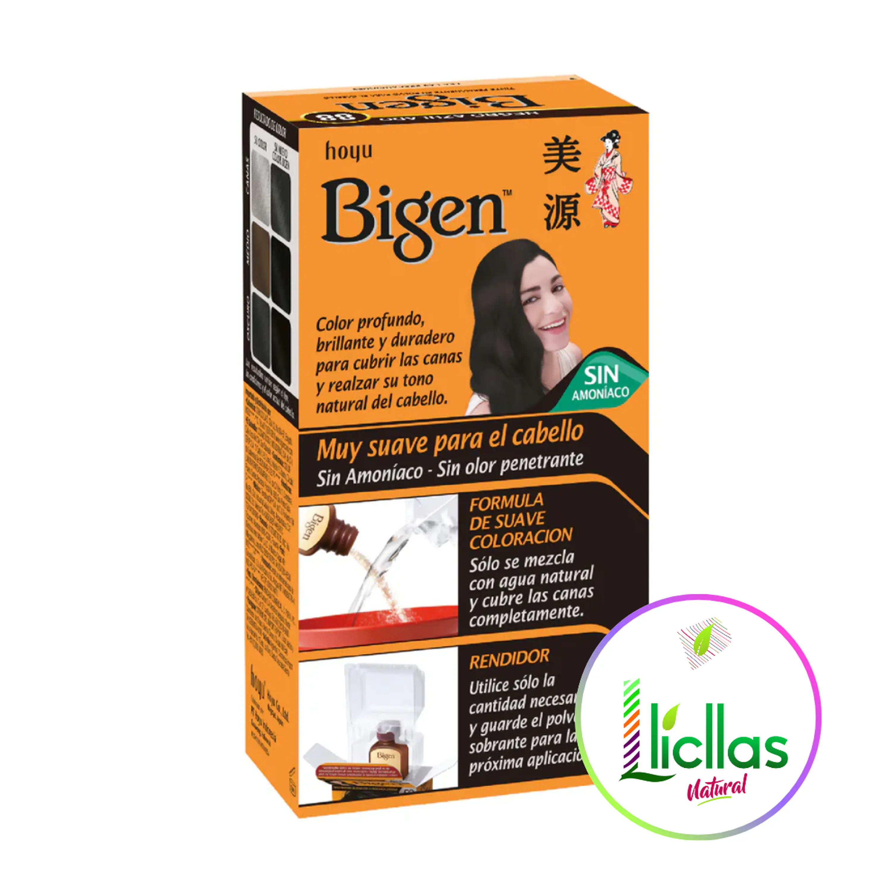 Bigen 88 Negro Azulado X 6g Tinte Para Cabello Cejas Barba 2