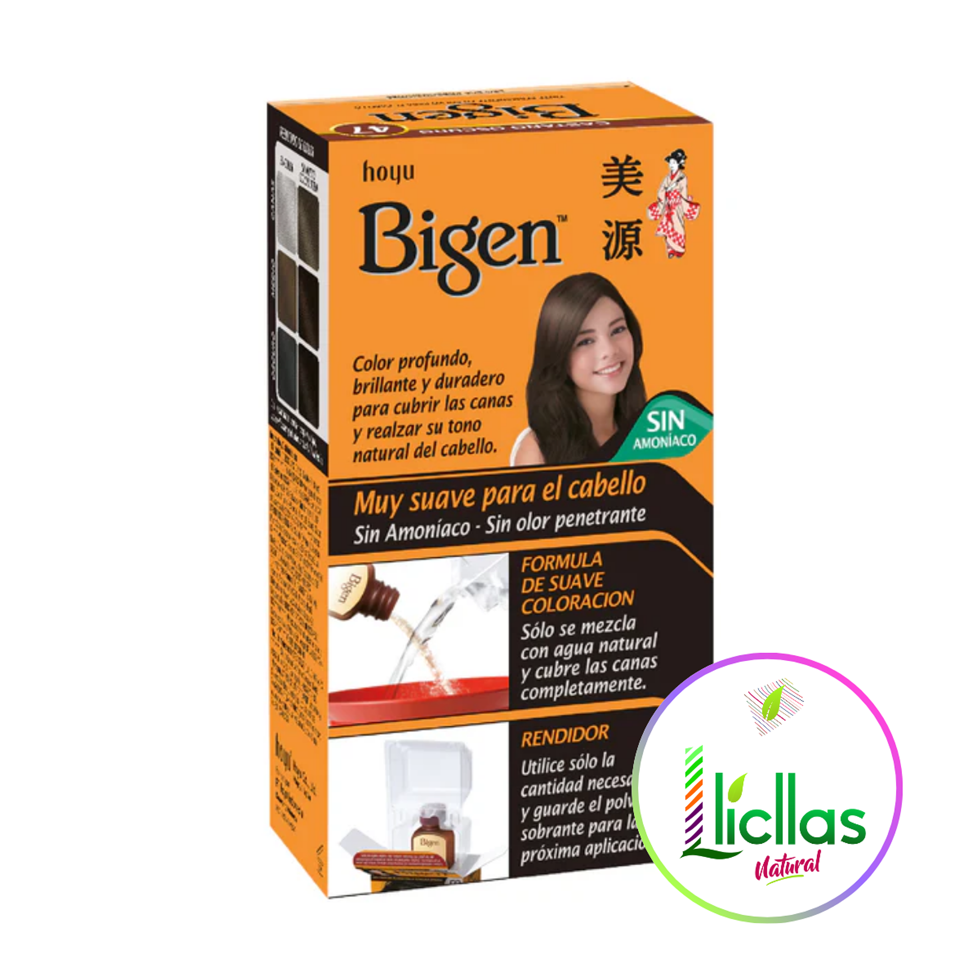 Bigen 47 Castaño Oscuro X 6g Tinte Para Cabello Cejas Barba 2