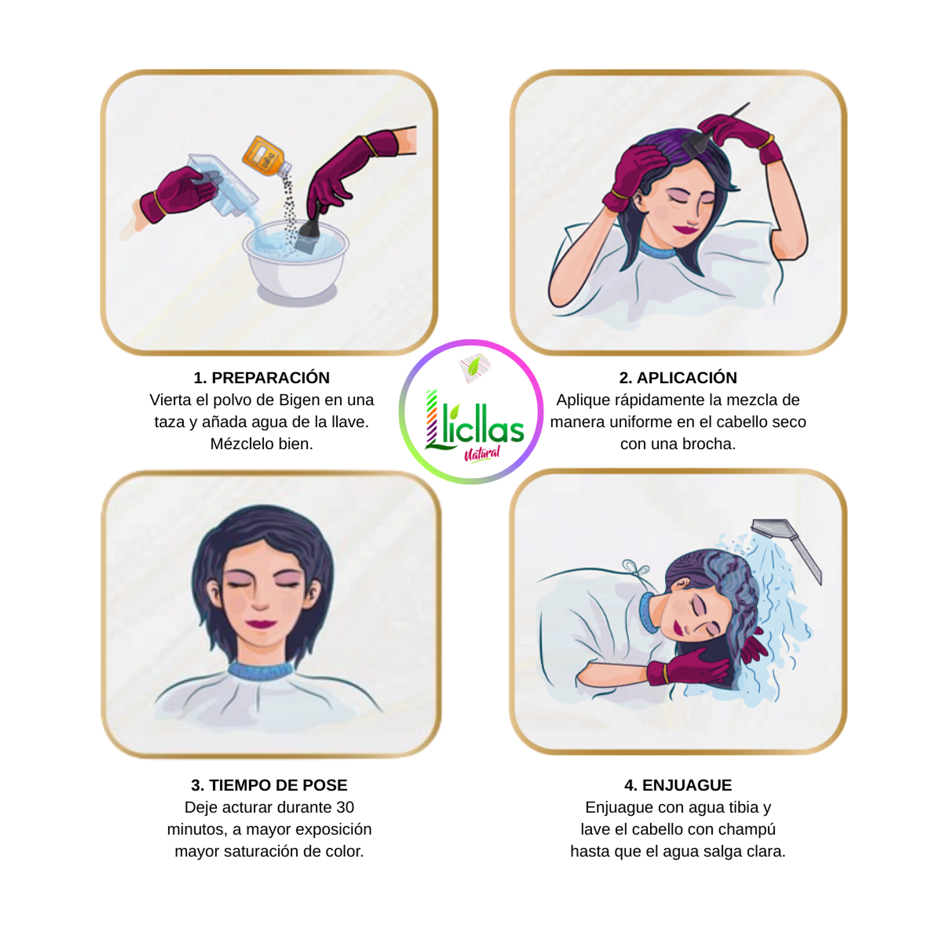 Bigen 46 Castaño Mediano X 6g Tinte Para Cabello Cejas Barba 7