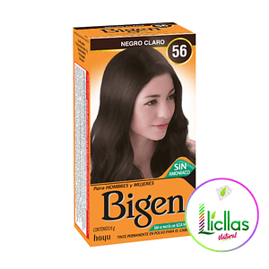 Bigen 56 Negro Claro X 6g Tinte Para Cabello Cejas Barba
