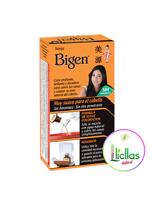 Bigen 58 Negro Natural X 6g  Tinte Para Cabello Cejas Barba