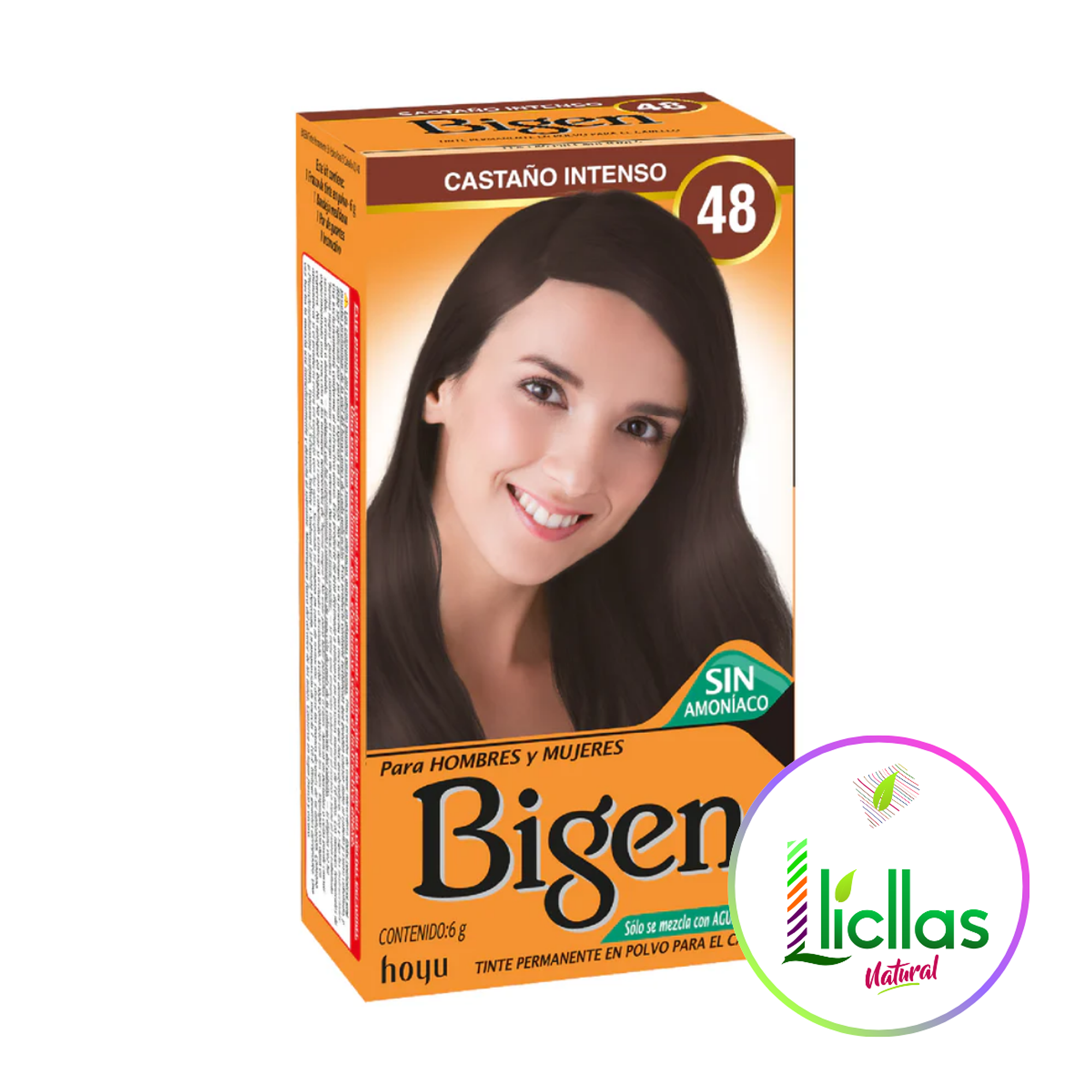 Bigen 48 Castaño Intenso X 6g Tinte Para Cabello Cejas Barba 1