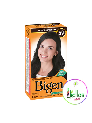 Bigen 59 Negro Oriental X 6g Tinte Para Cabello Cejas Barba