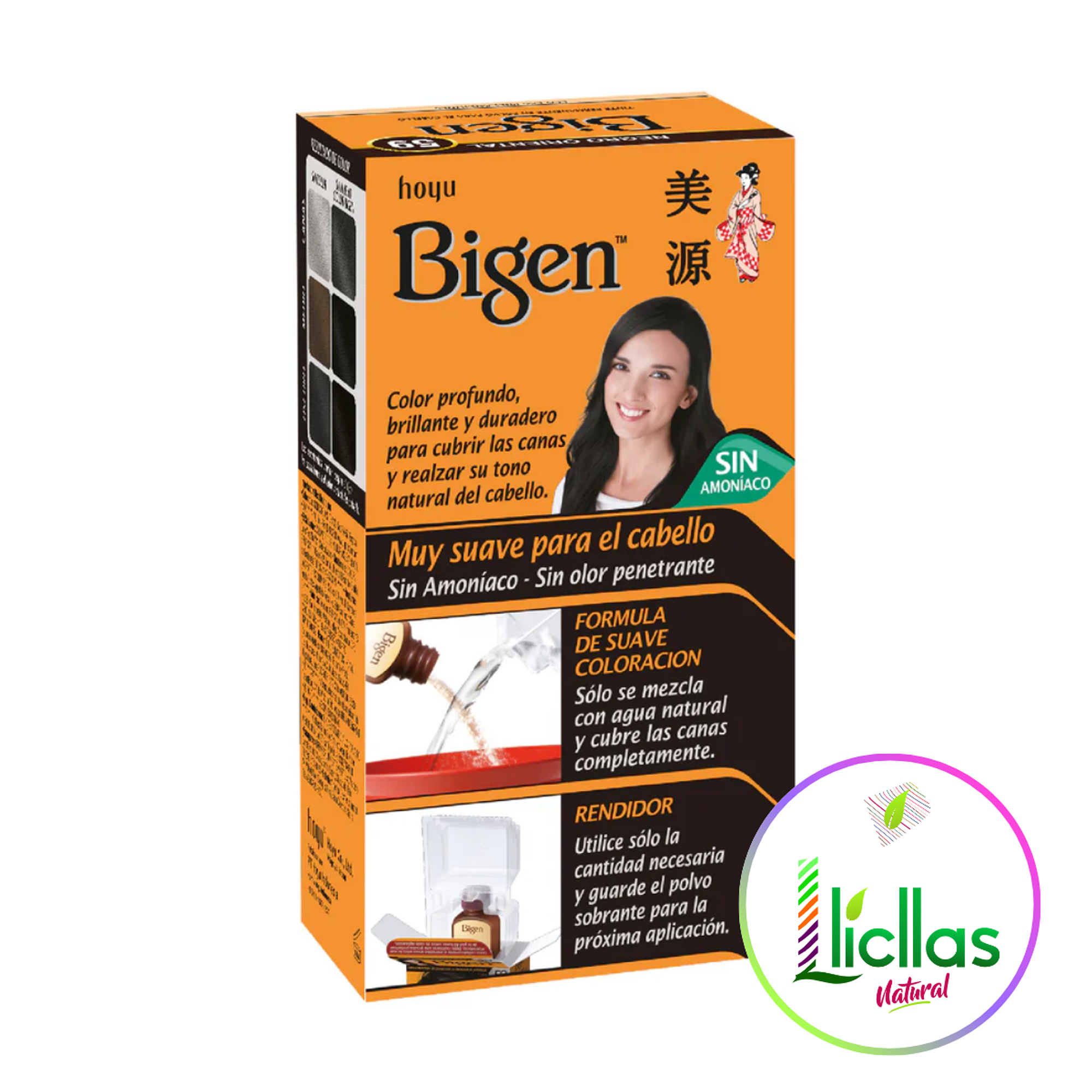Bigen 59 Negro Oriental X 6g Tinte Para Cabello Cejas Barba 2