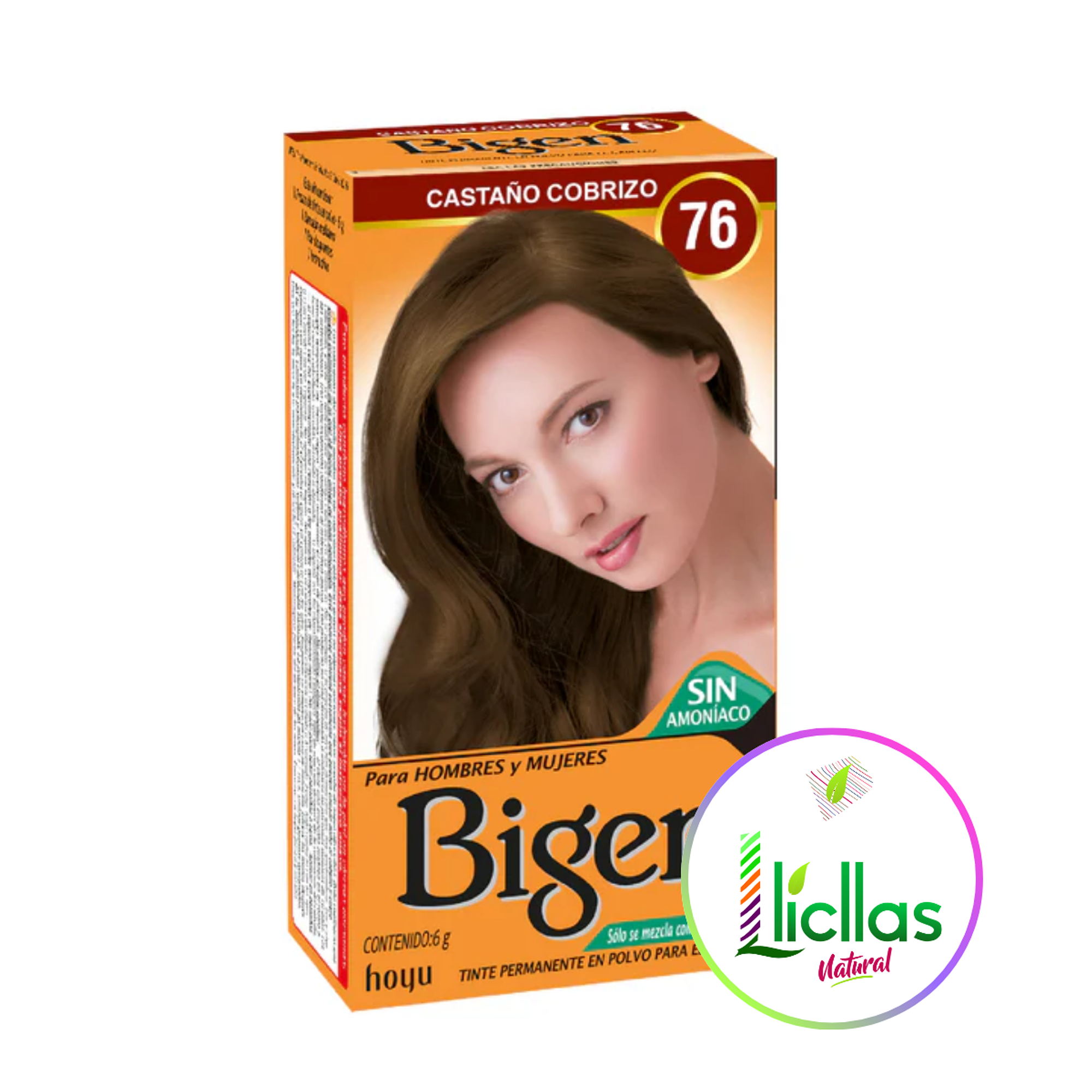 Bigen 76 Cobrizo X 6g  Tinte Para Cabello Cejas Barba 1