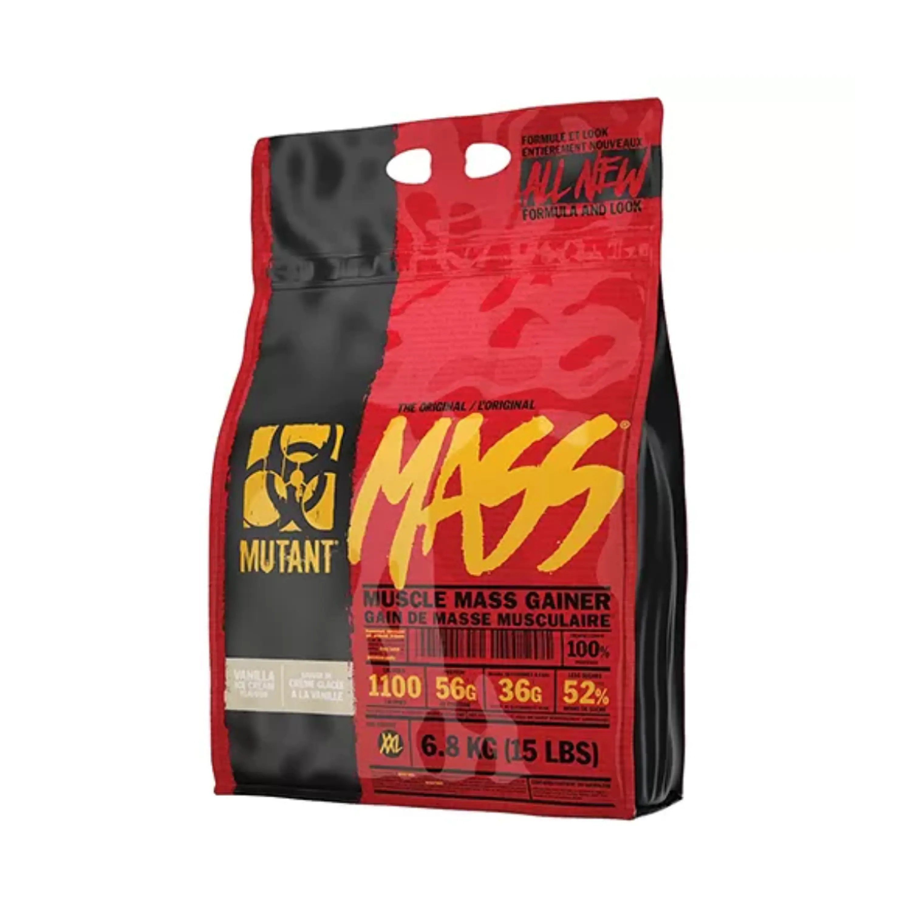 MASS x 15 libras ( 6.8 kg) pote - VAINILLA 4