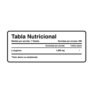 L-ARGININE1000 mg - Fco x 300 tab ( arginina )