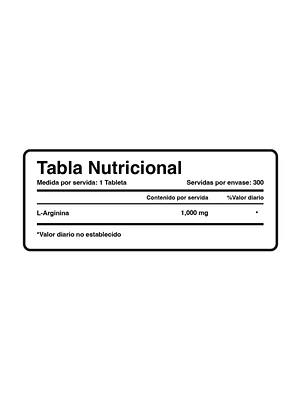 L-ARGININE1000 mg - Fco x 300 tab ( arginina )