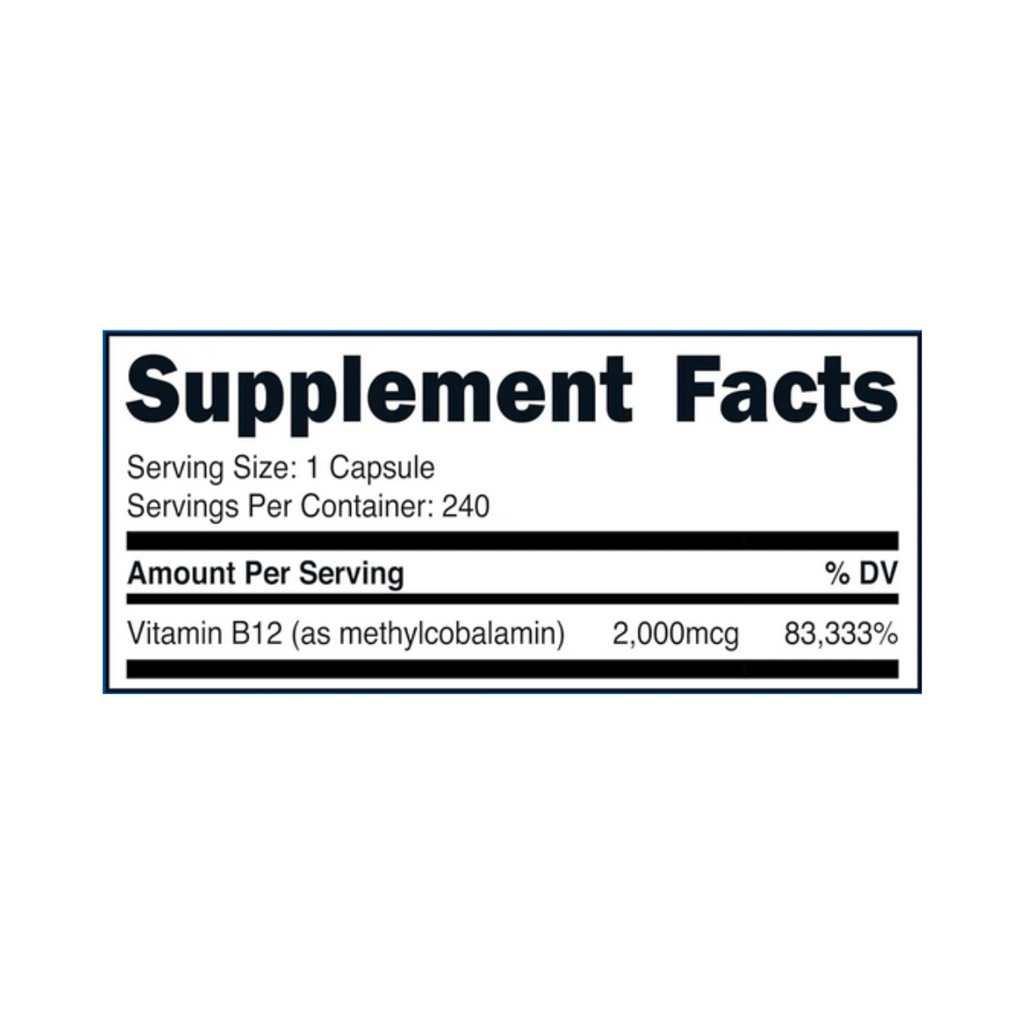 VITAMIN B12 2.000 mcg - Fco x 240 cap (METHYLCOBALAMIN) 2