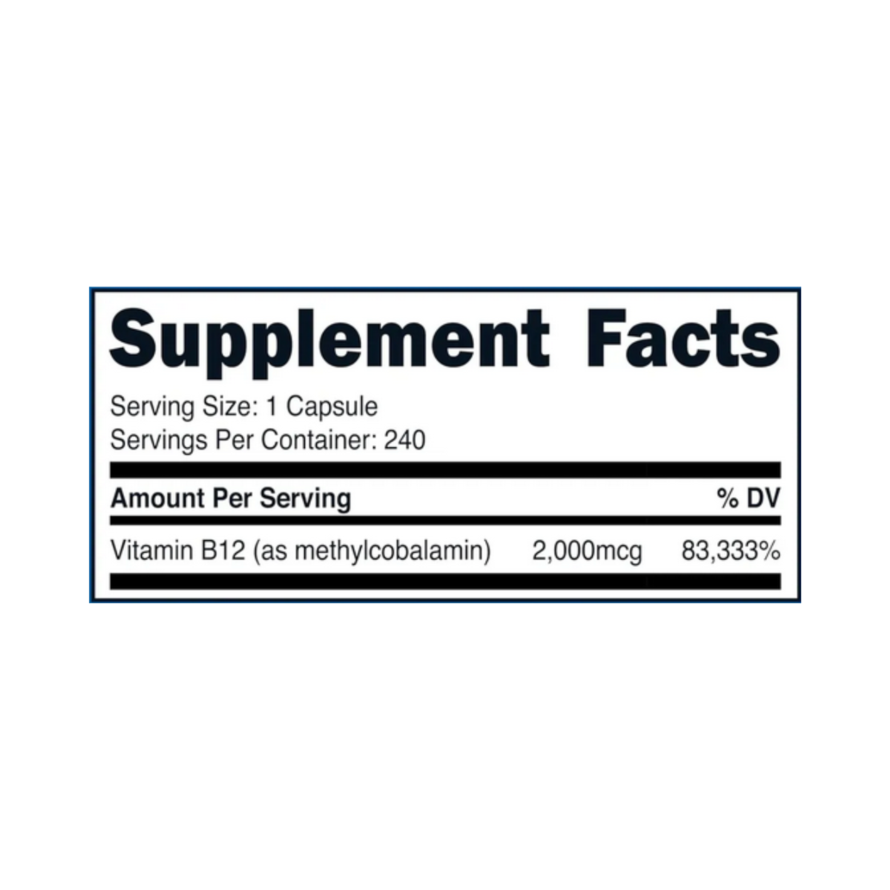 VITAMIN B12 2.000 mcg - Fco x 240 cap (METHYLCOBALAMIN) 2