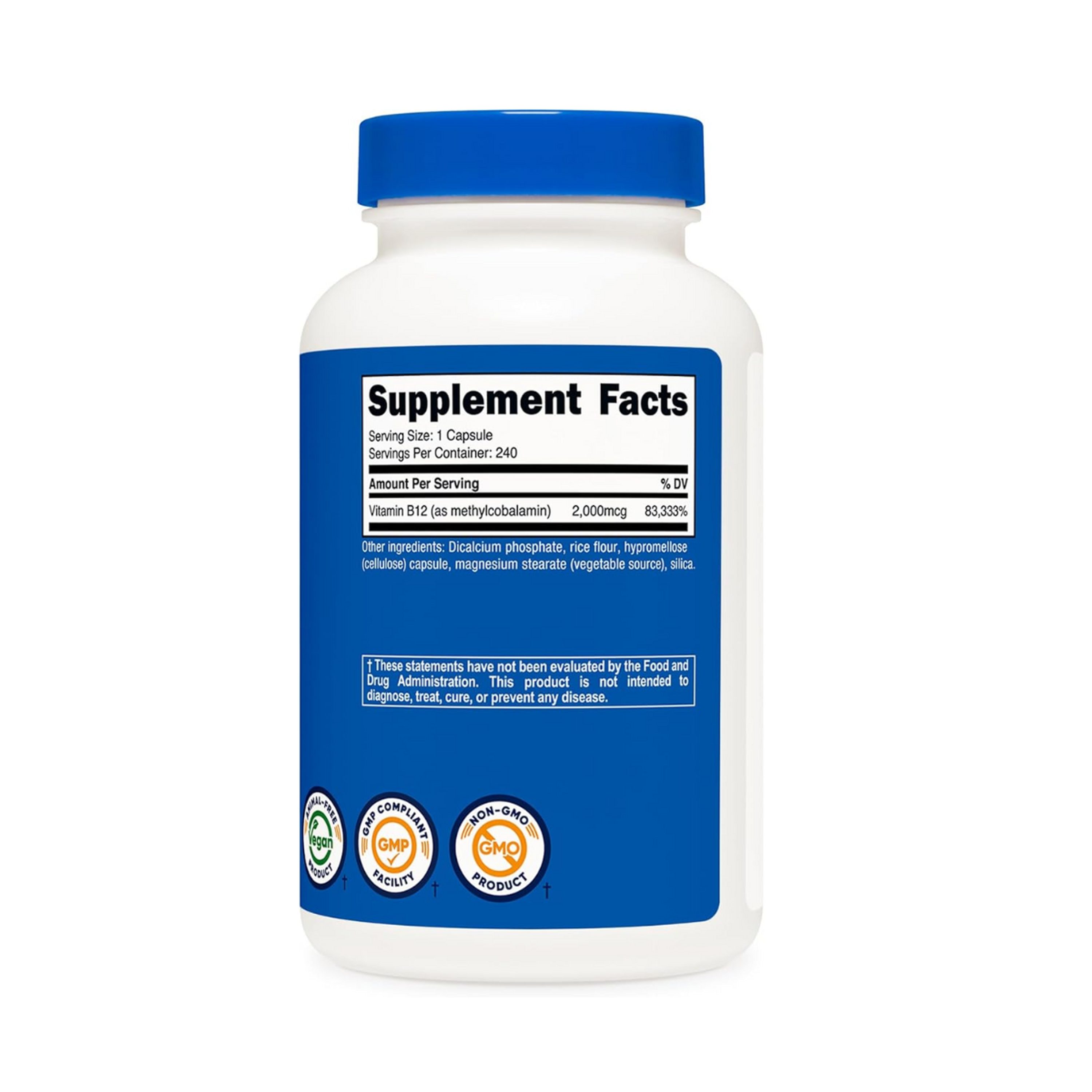 VITAMIN B12 2.000 mcg - Fco x 240 cap (METHYLCOBALAMIN) 3