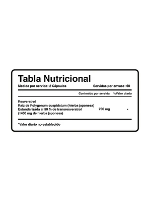 RESVERATROL 700 mg - Fco x 120 Cap