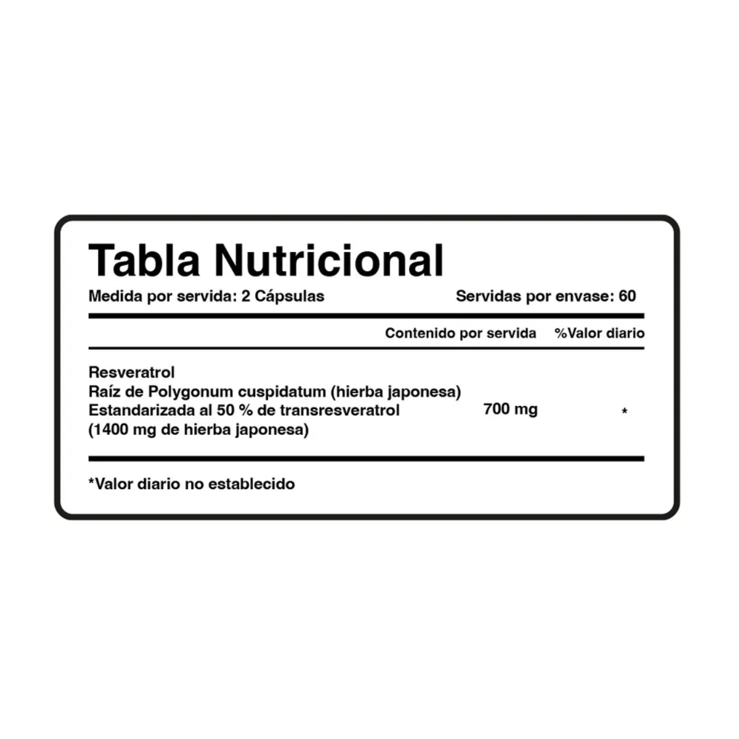 RESVERATROL 700 mg - Fco x 120 Cap 2