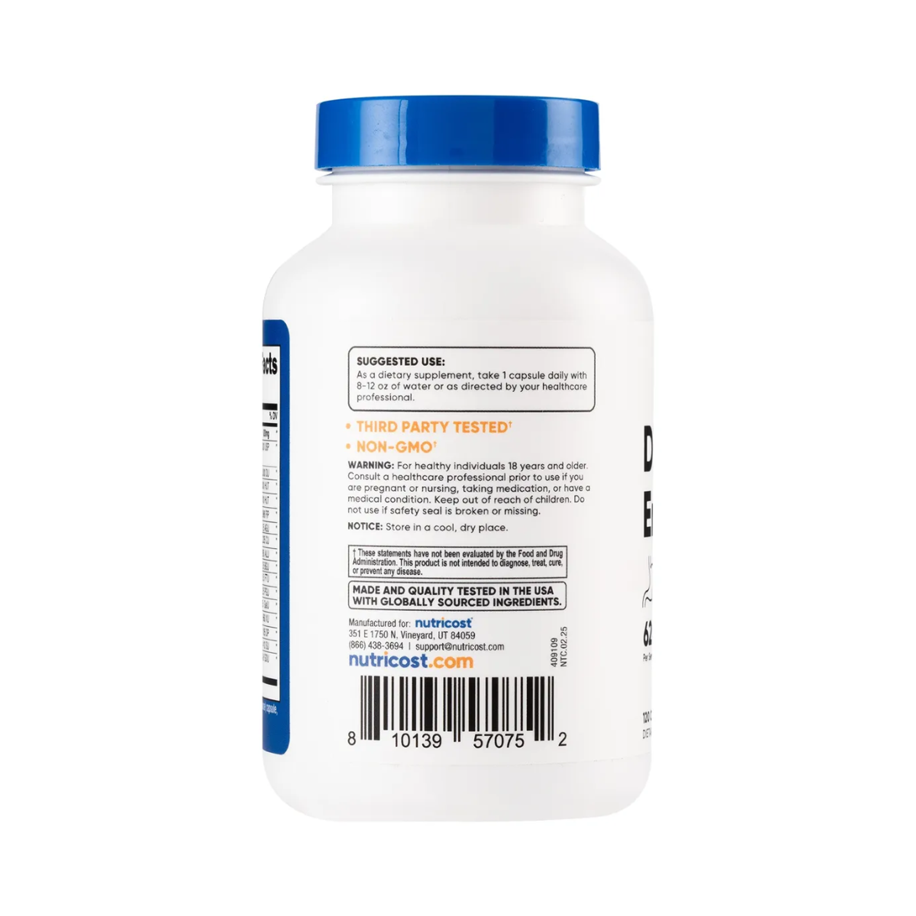 DIGESTIVE ENZYMES 620 mg (enzimas digestivas) - fco x 120 cap  3