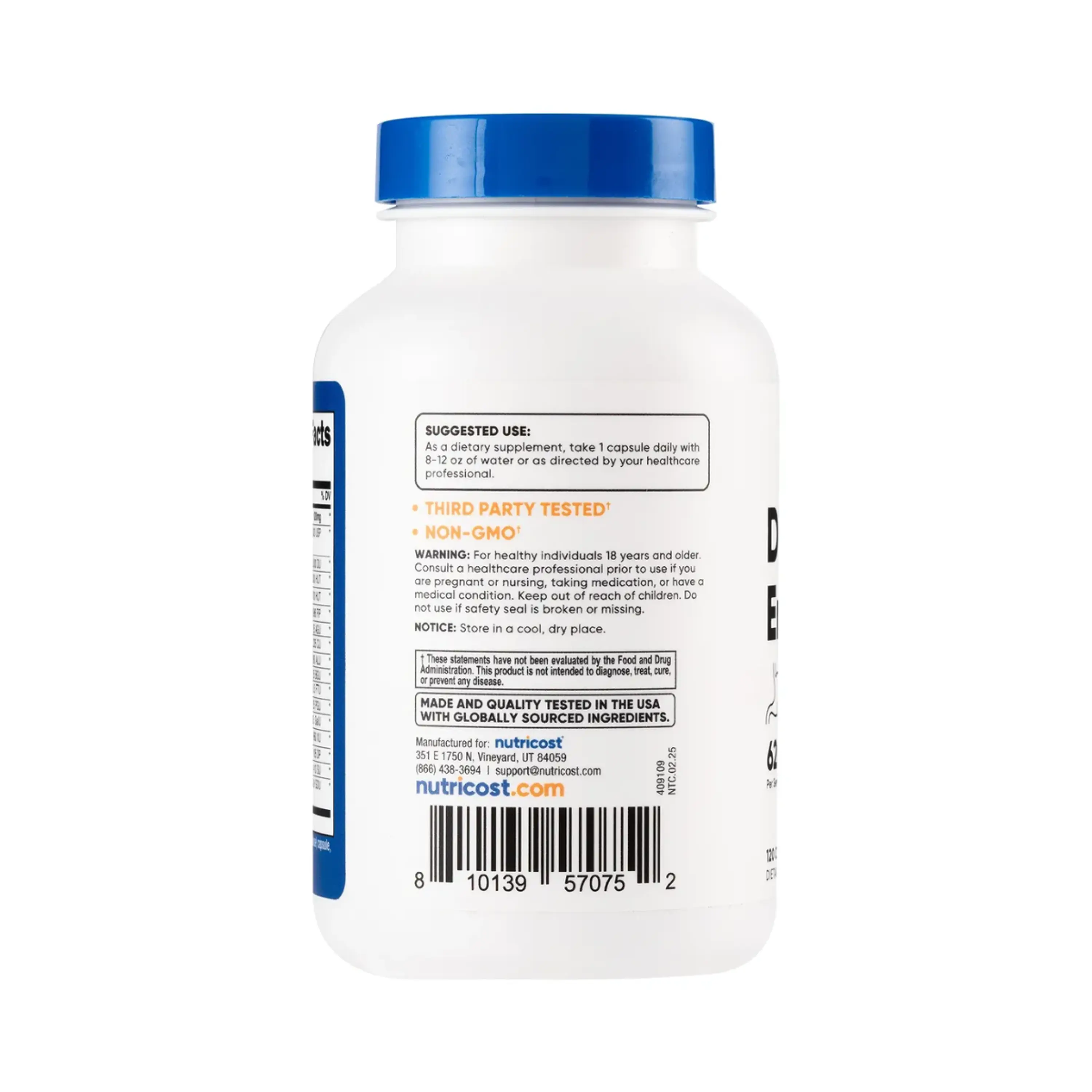 DIGESTIVE ENZYMES 620 mg (enzimas digestivas) - fco x 120 cap  3