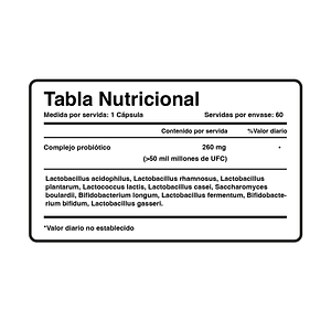 PROBIOTIC COMPLEX + 50 BILLON - fco x 60 cap