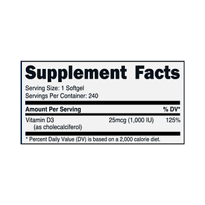 VITAMINA D3 2000 iu - fco x 240 Softgel