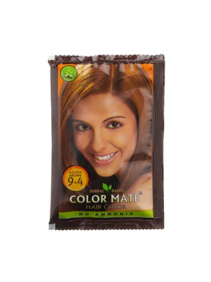henna color mate CASTAÑO CLARO 9.4 (golden brown)  - CAJ X 5 u.