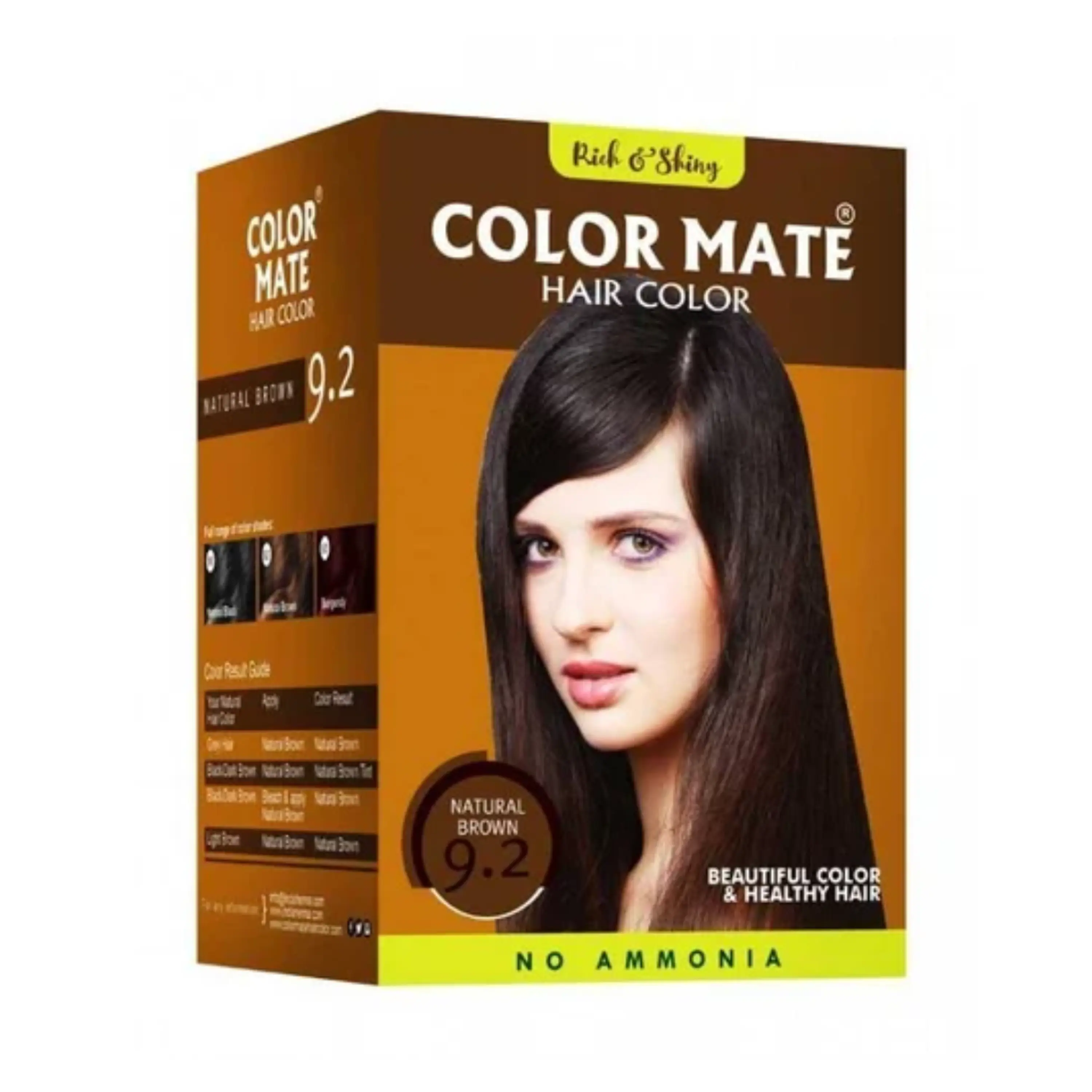 HENNA COLOR MATE BROWN 9.2 - caj x 5 u. / castaño 1