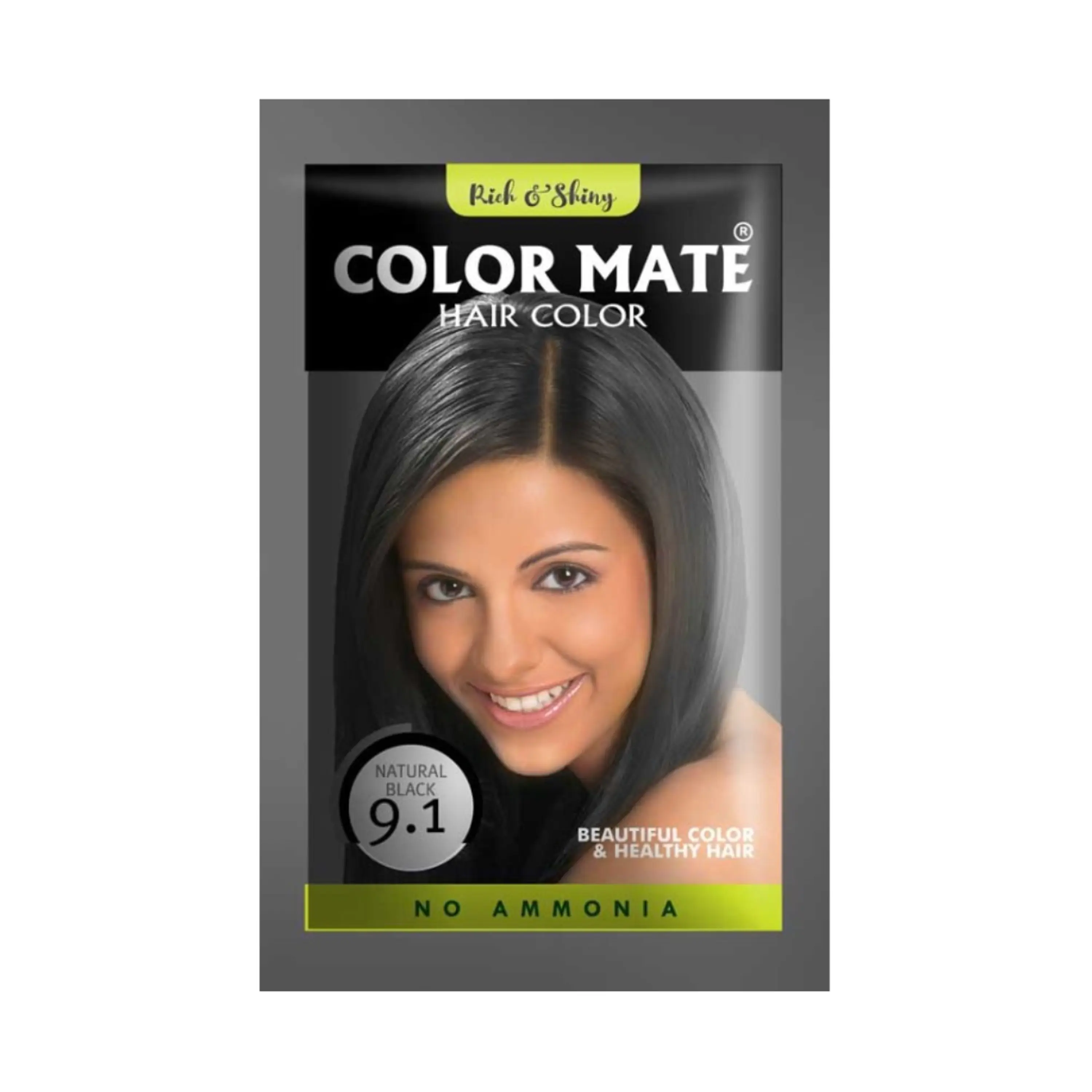 HENNA COLOR MATE BLACK 9.1 - caj x 5 u. / negro 2