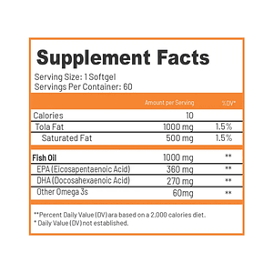 FISH OIL (omega 3) x 60 softgel