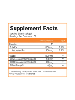 FISH OIL (omega 3) x 60 softgel