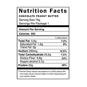 PROTEINA EN BARRA 20 g - caja x 15 u - CHOCOLATE PENUT BUTTER