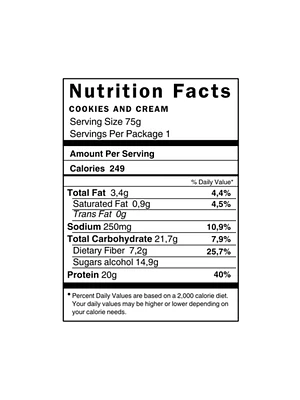 PROTEINA EN BARRA 20 g - caja x 15 u - COOKIES AND CREAM