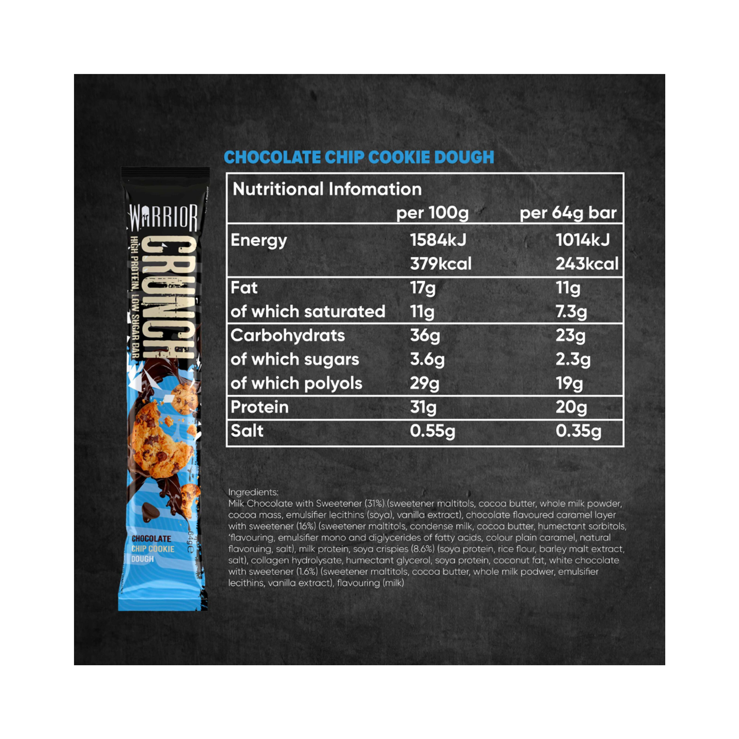 PROTEINA EN BARRA 20 g - caja x 15 u - CHOCOLATE CHIP COKIE DOUGH 2