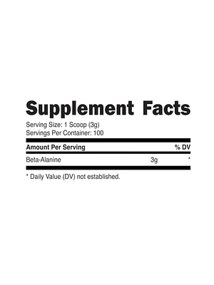 BETA-ALANINE  - fco x 300 gr / 100 serv 