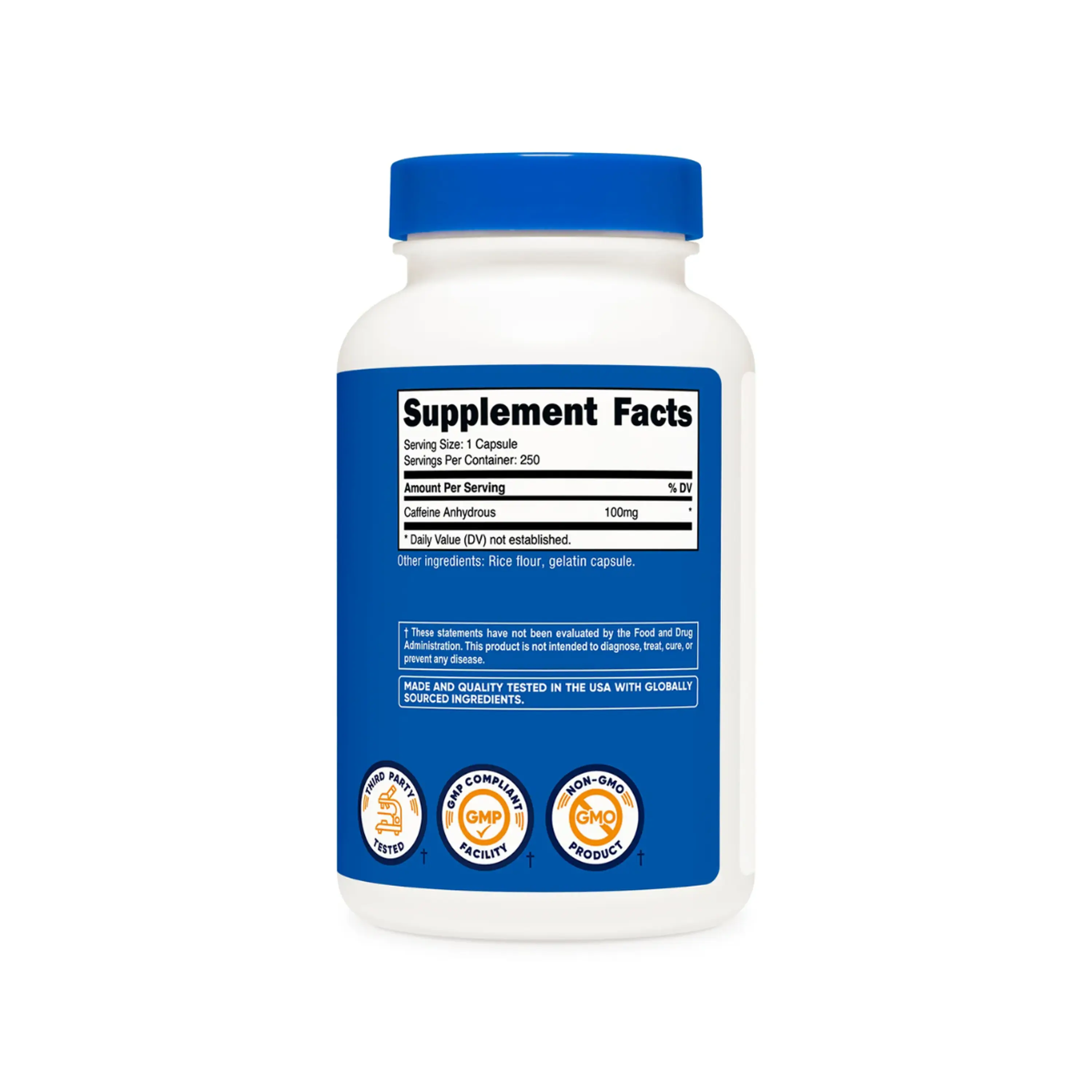 CAFFEINE 200mg - fco X 250 cap 3