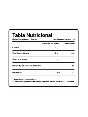 MELATOMIN 1 mg - fco x 120 gomitas