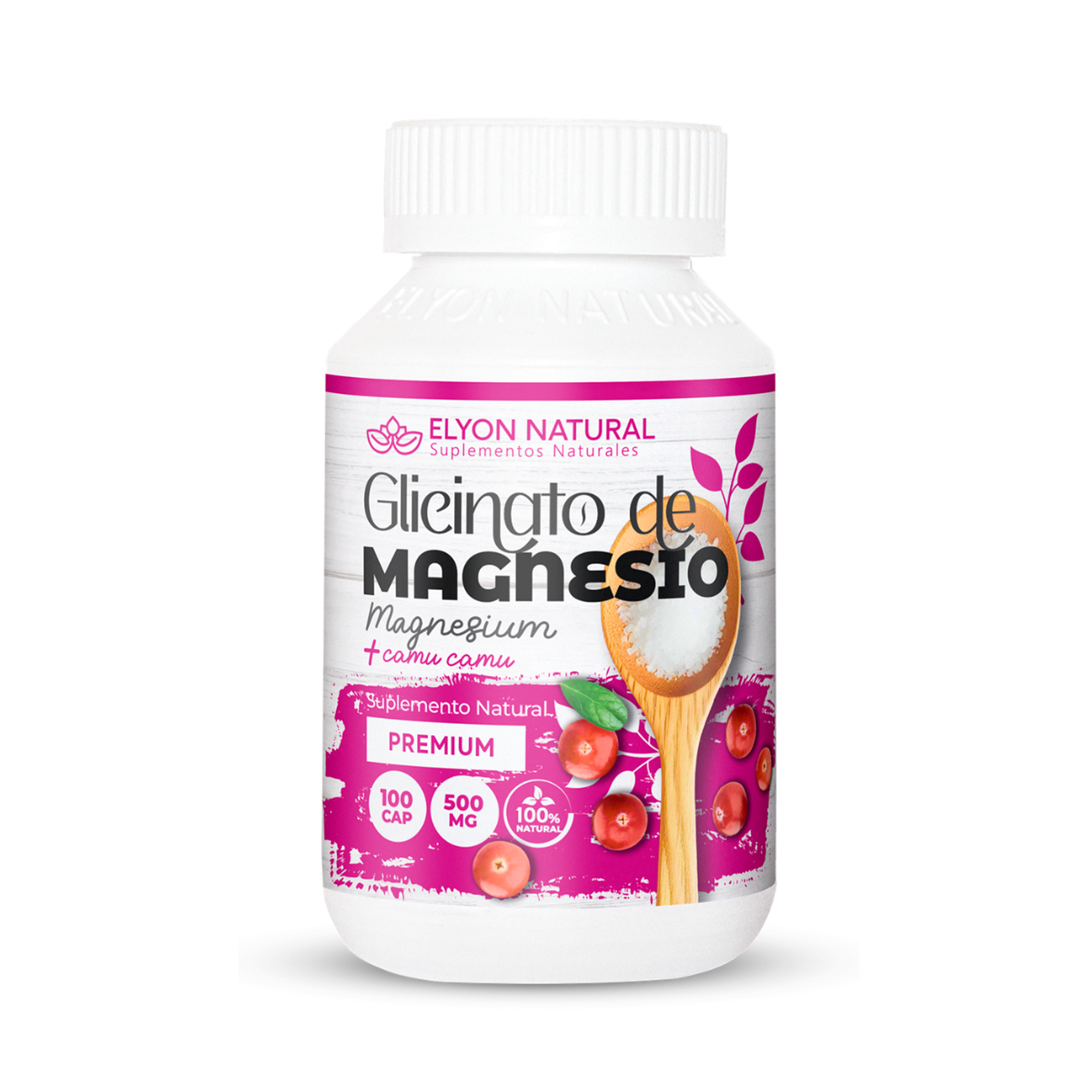 GLICINATO DE MAGNESIO + CAMU CAMU 500mg - fco 100cap Código 1
