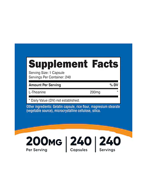 L THEANINE 200 mg - fco x 240 cap (teanina)