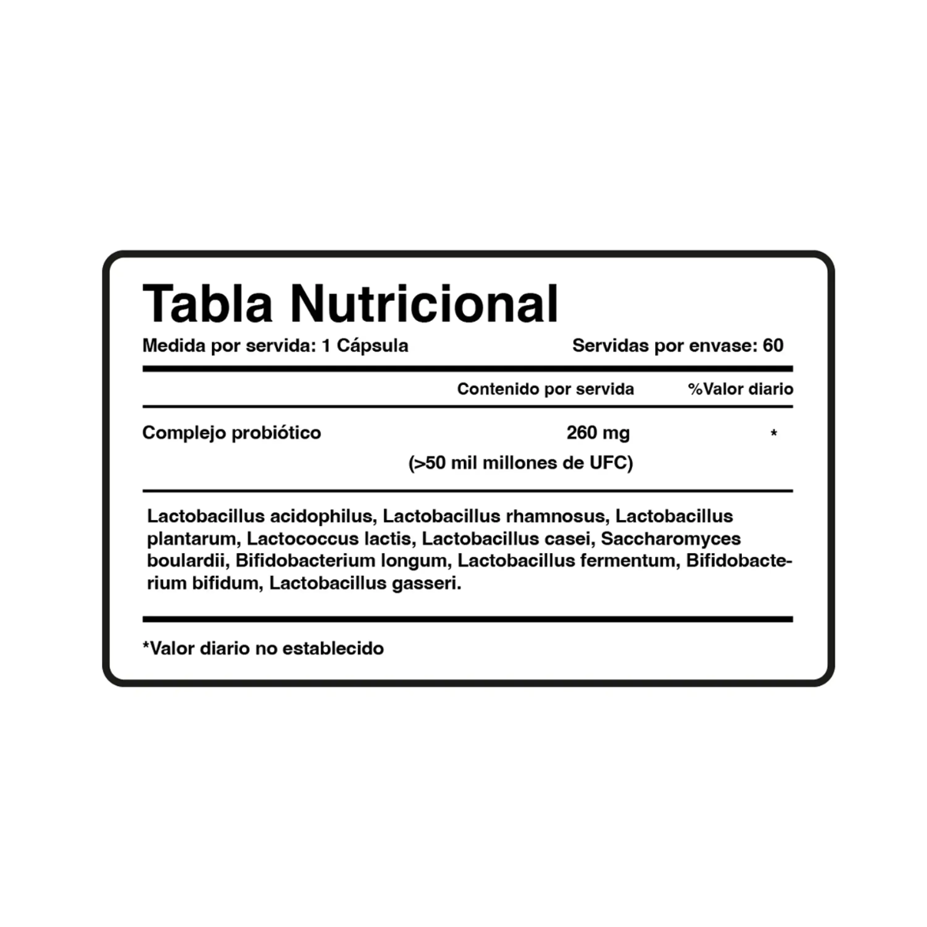 PROBIOTIC COMPLEX + 50 BILLON - fco x 60 cap 3