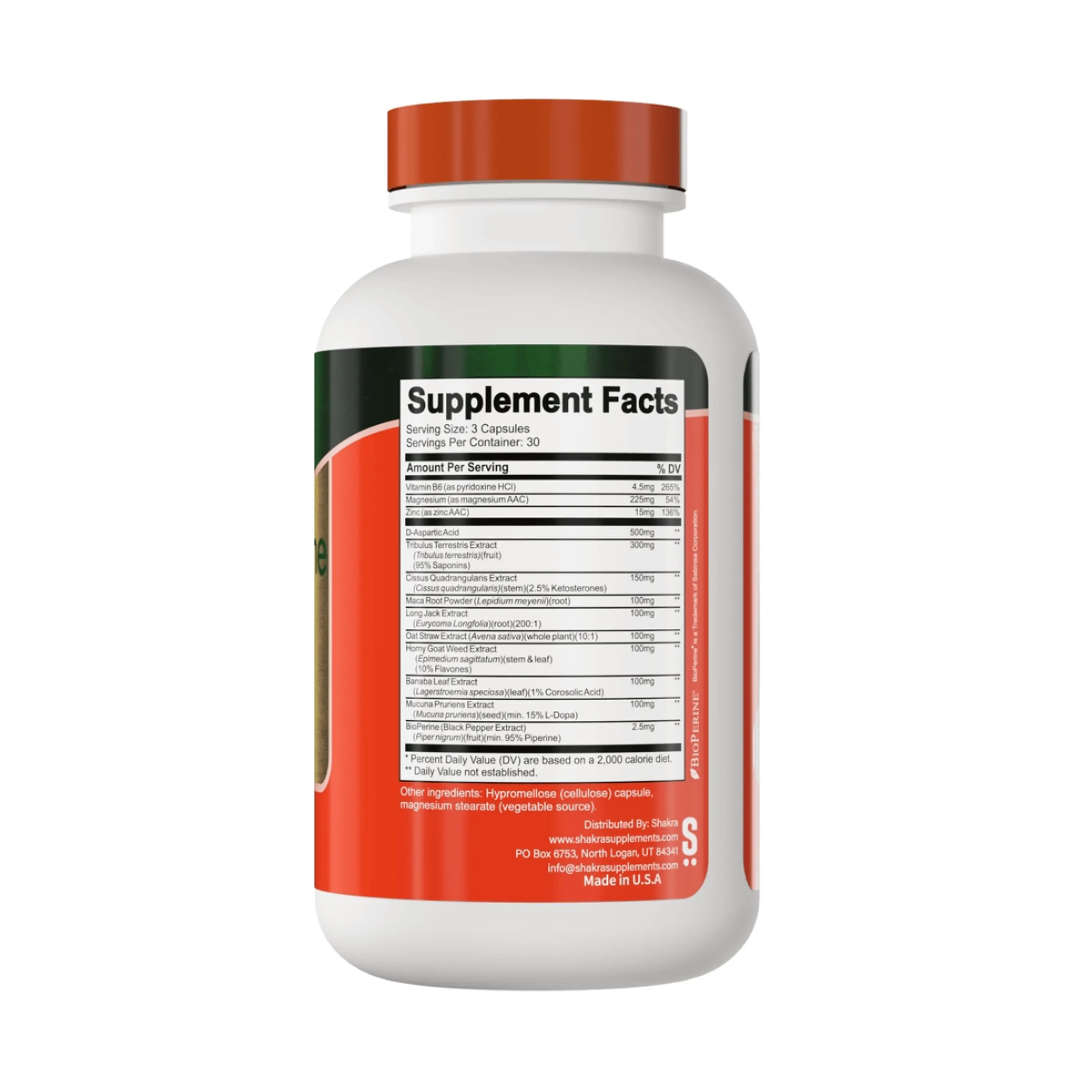 SHAKRA TESTOSTERONE COMPLEX 1800 mg - fco 90 cap 3