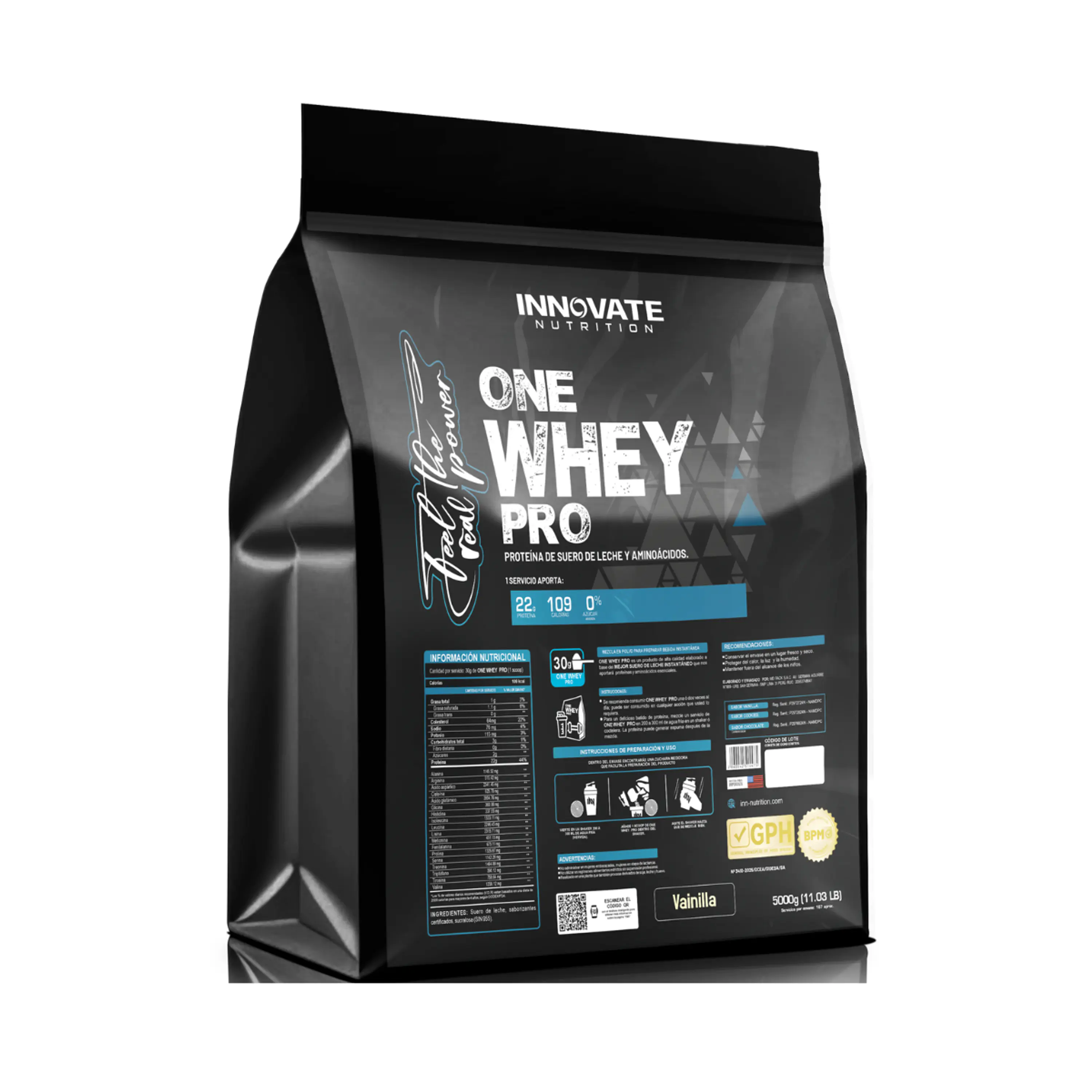 ONE WHEY PRO 5 kg * 167 ser - VAINILLA 1