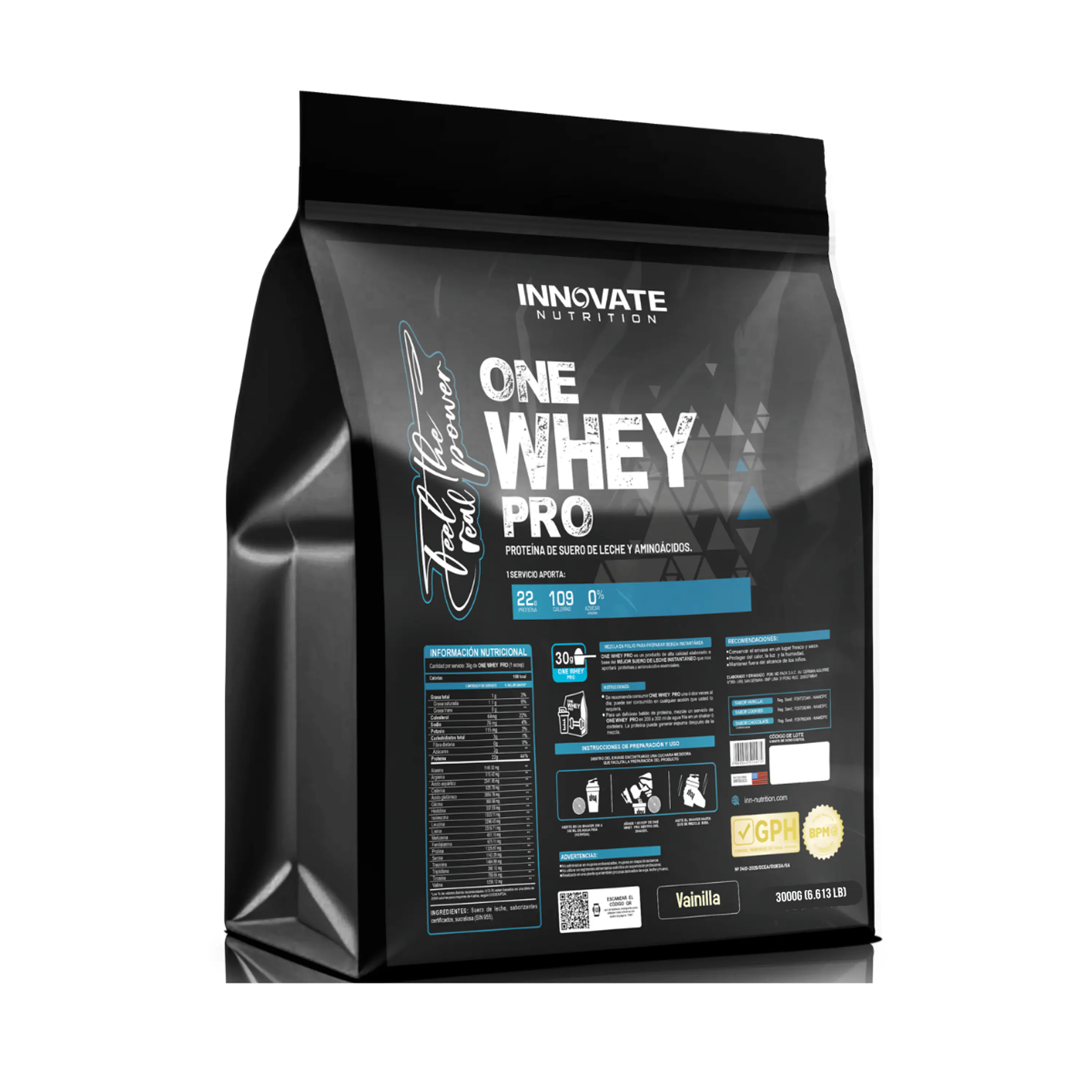 ONE WHEY PRO 3 kg * 100 ser - VAINILLA 1