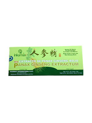 PANAX GINSENG ROJO VERDE/CAJA VERDE X 10 ampollas