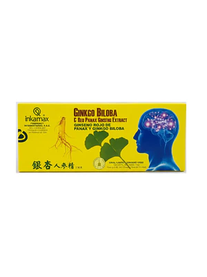 GINKGO BILOBA + RED PANAX GINSENG - caj x 10 bebibles