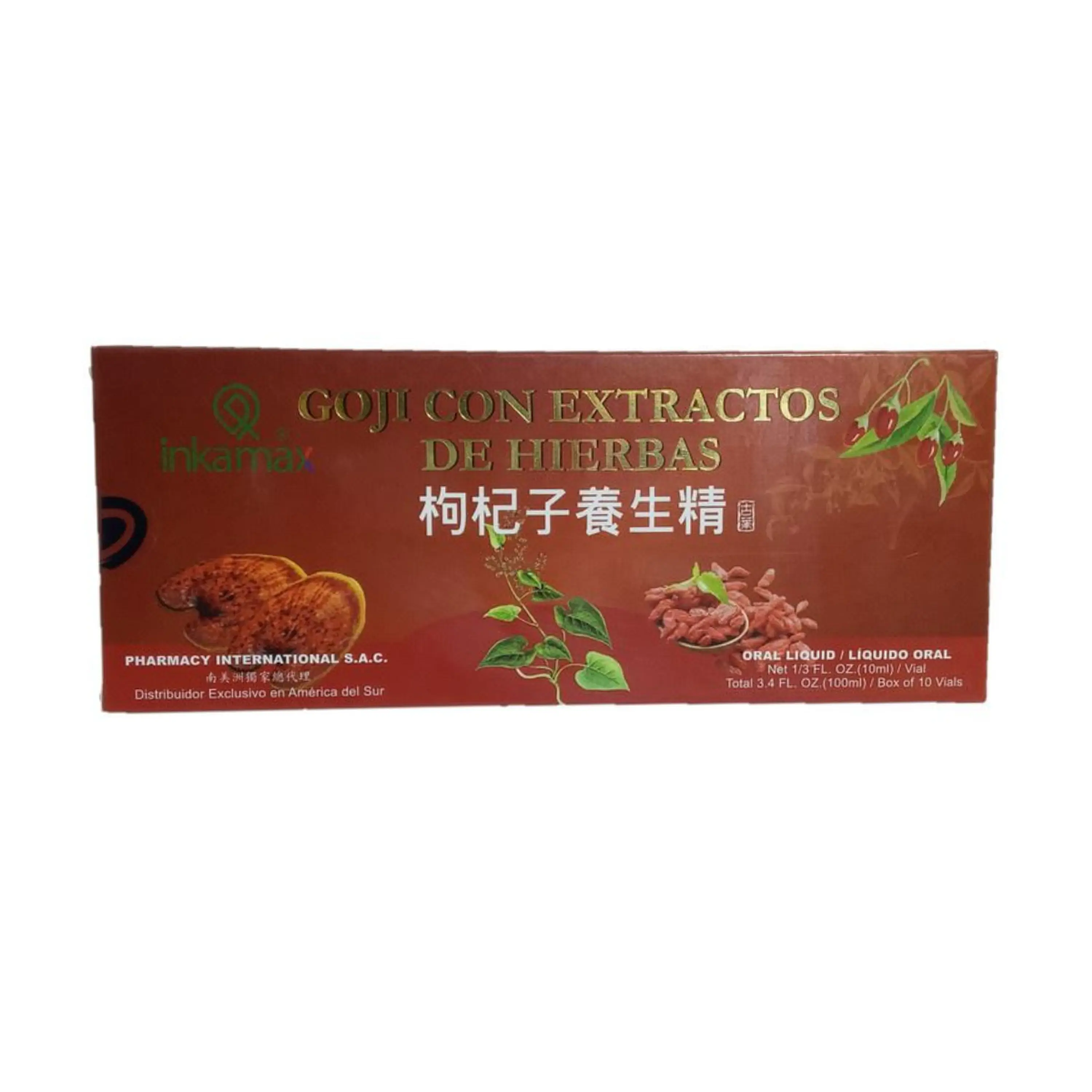 GOJI CON EXTRACTOS DE HIERBAS - 10 caj x bebibles. 1