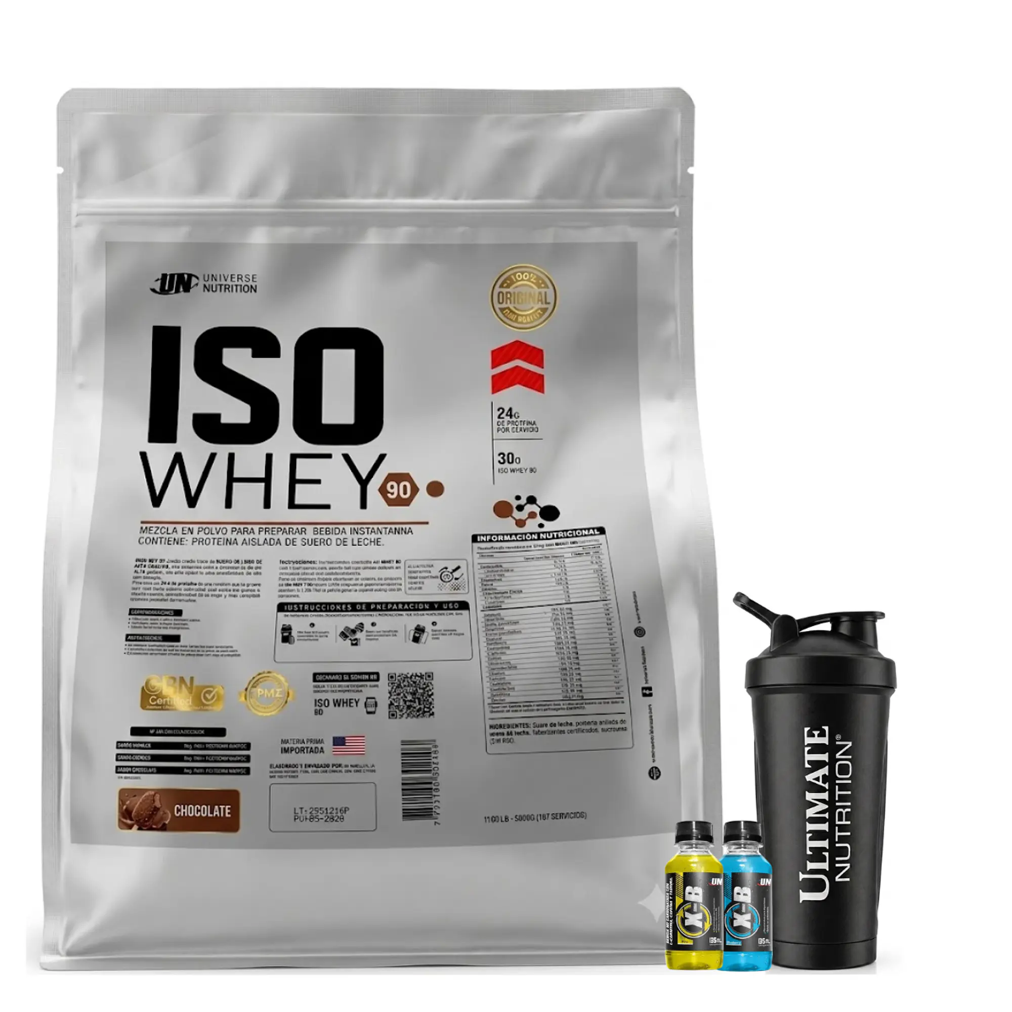 PROTEÍNA ISO WHEY 90 UN 5 kg CHOCOLATE + REGALOS 1