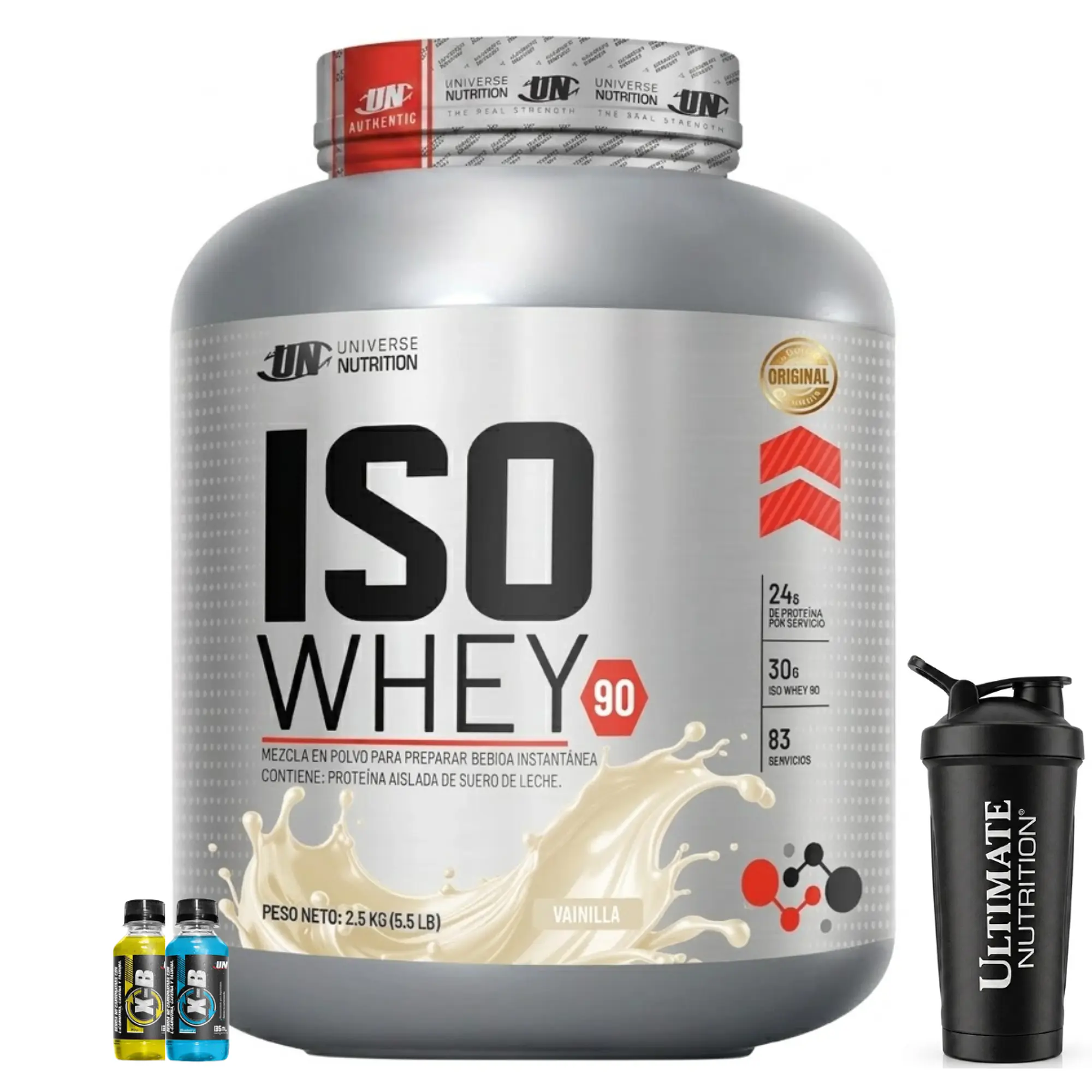 PROTEÍNA ISO WHEY 90 UN 2.5 kg VAINILLA + REGALOS 1