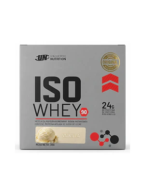 PROTEÍNA ISO WHEY 90 UN caja 10 sachets VAINILLA