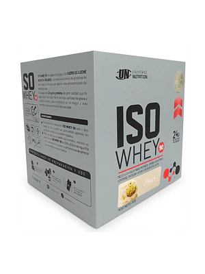 PROTEÍNA ISO WHEY 90 UN caja 10 sachets COOKIES