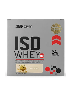 PROTEÍNA ISO WHEY 90 UN caja 10 sachets COOKIES